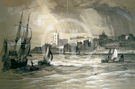 View of Liverpool from the River Mersey, c1682